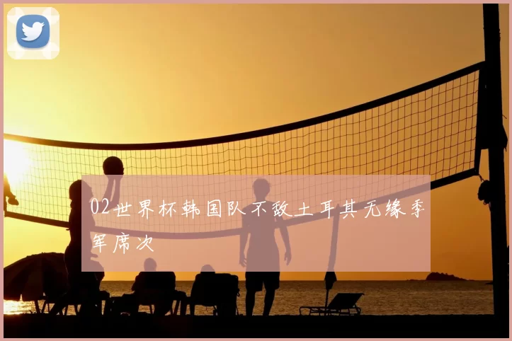 02世界杯韩国队不敌土耳其无缘季军席次